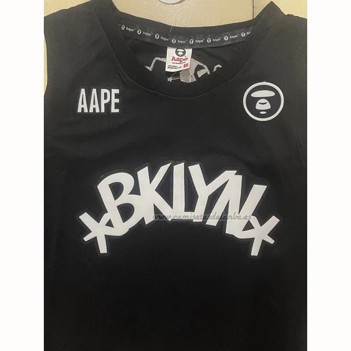 Camiseta Brooklyn Nets x AAPE Negro
